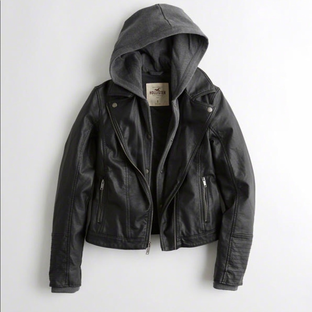 Hollister leather jacket